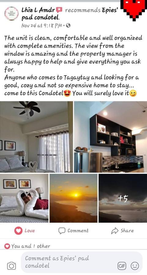 Appartamento Epie'S Pad Tagaytay City Esterno foto